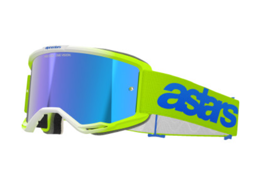 ALPINESTARS GOGGLES Vision 5 Goggle - Blaze - Yellow/Blue - Blue Mirror Lens