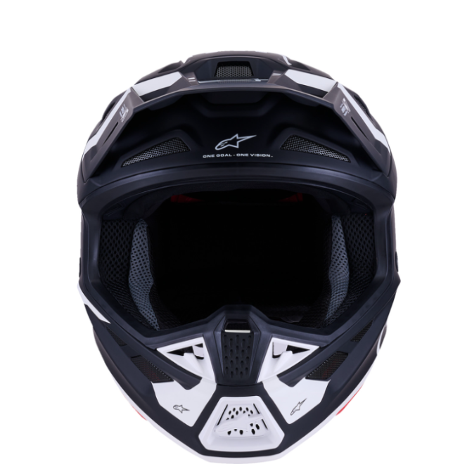 ALPINESTARS SM7 Helmet - Dasher - Matte Black/White  Riding Gear