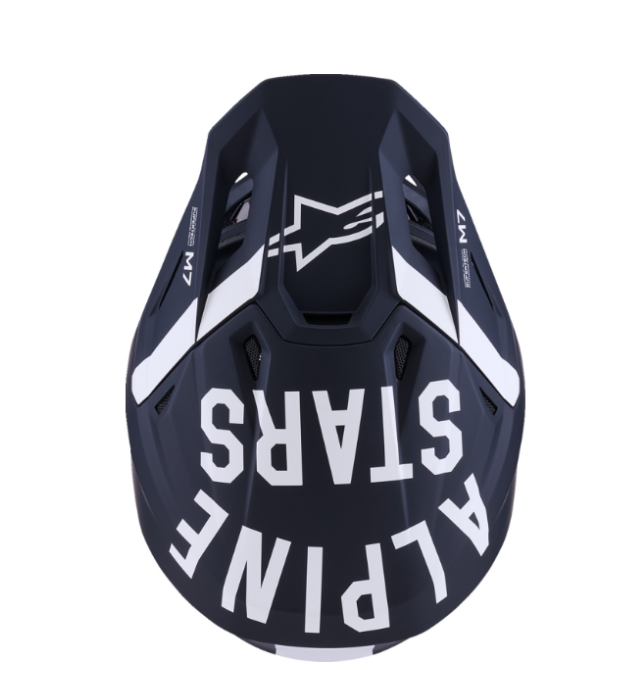 ALPINESTARS SM7 Helmet - Dasher - Matte Black/White  Riding Gear