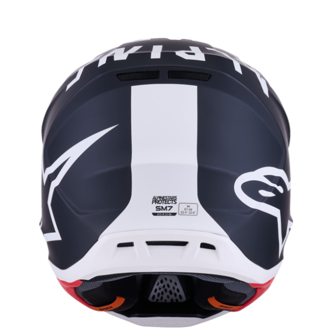 ALPINESTARS SM7 Helmet - Dasher - Matte Black/White  Riding Gear